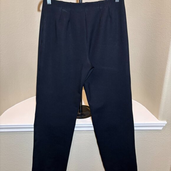 🖤 Coldwater Creek Classic Fit Black Pullup Slacks Flared Legs Pants - Picture 2 of 8